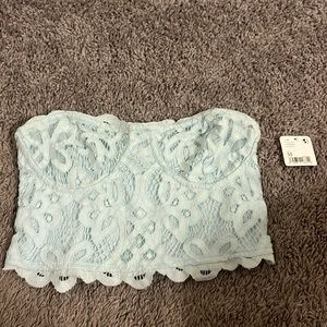 Womens free people blue tube top